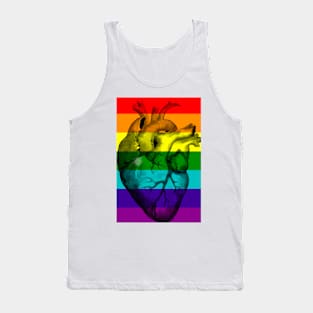 Gay Pride Anatomic Heart Tank Top